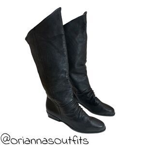 🔥4/$25 Basic Editions Black Leather Boots Size 6